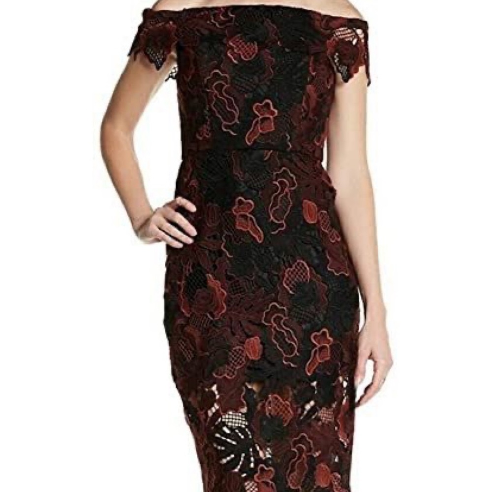 ABS by Allen Schwartz Off-Shoulder Cocktail Dress